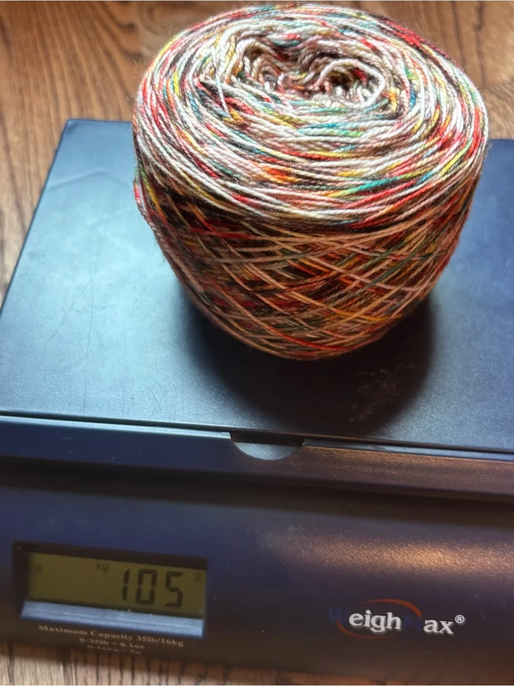 Yarn Fingering Weight Sock 105g Wool Blend Indie Dyed Speckle Multicolor Autumn